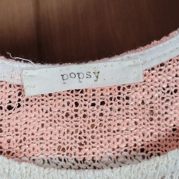 Popsy Creamsicle Stripped Knit Tank, Sz S - Picture 2 of 6